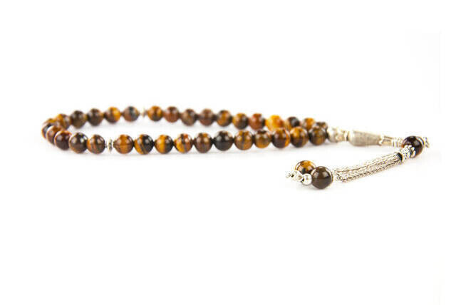 Tiger Eye Ceyt Stone 33 Piece Rosary - 2