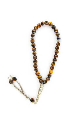 Tiger Eye Ceyt Stone 33 Piece Rosary - 3