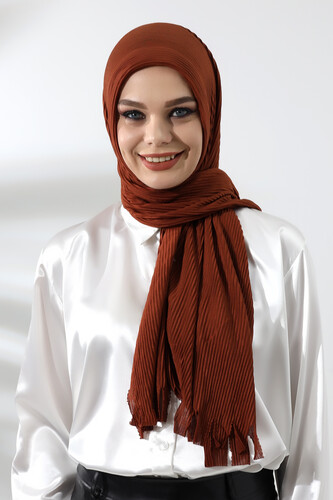 Tile Hijab Ready Made Practical Corded Cotton Shawl - 2