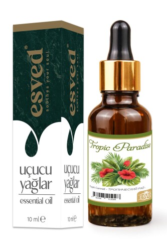 Tropik Cennet Kokusu Saf Esansiyel Uçucu Yağ Buhurdanlık Yağı Difüzör Esansı Aromaterapi Ortam Koku 10ml 