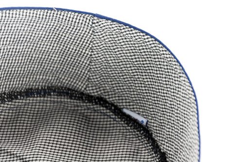 Tughra Patterned Mold Fabric Cap Navy Blue - 6