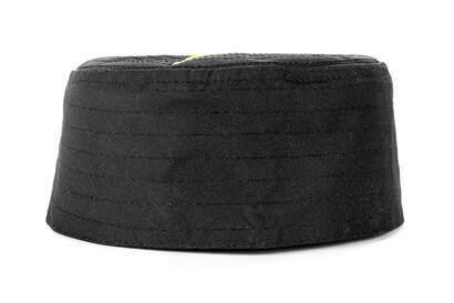 Tughra Patterned Patterned Fabric Cap Black - 5