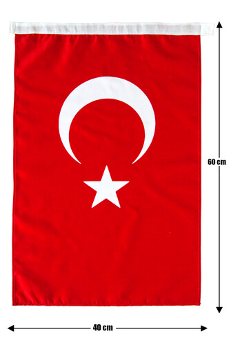 Türk Bayrağı 40x60 Alpaka Kumaş - 1