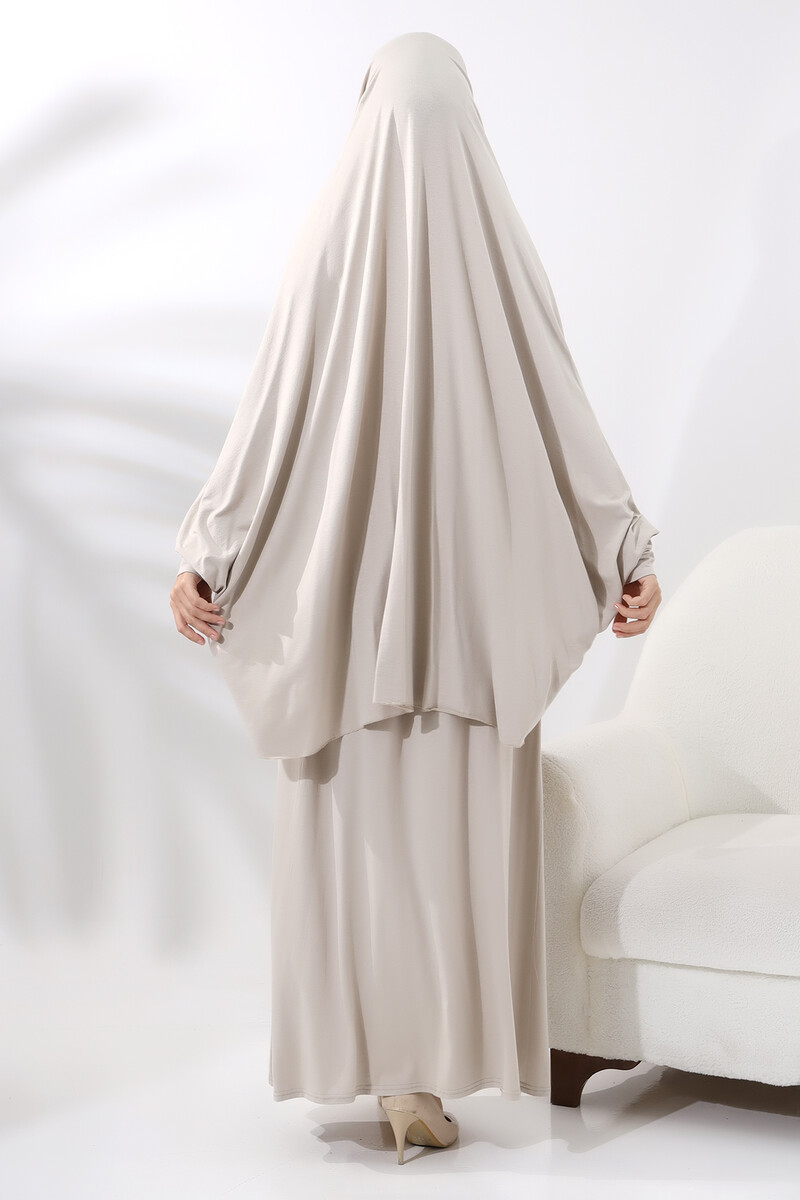 Two Piece Practical Prayer Dress 8016 Cream - 6