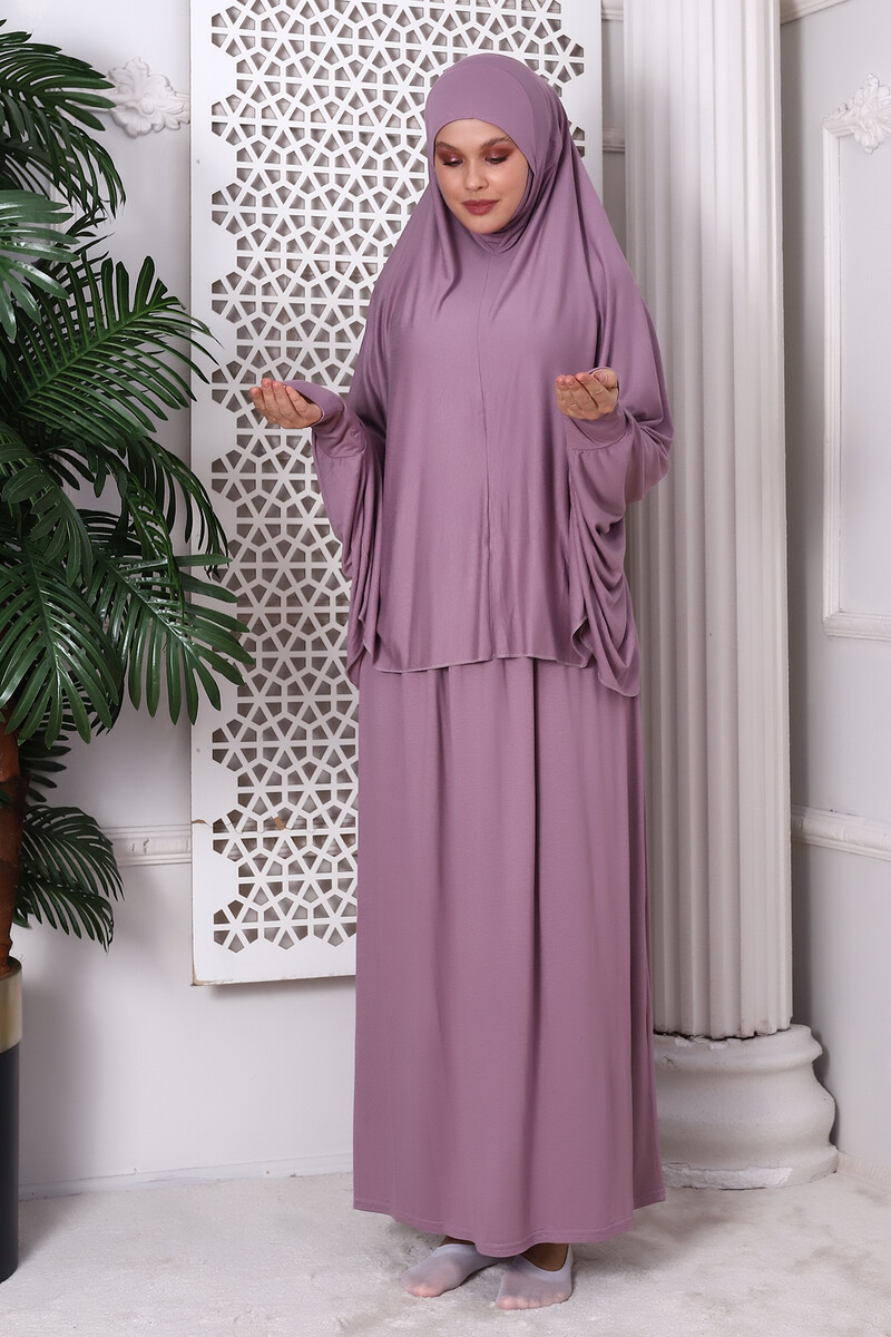 Two Piece Practical Prayer Dress 8016 Dried Rose - 3