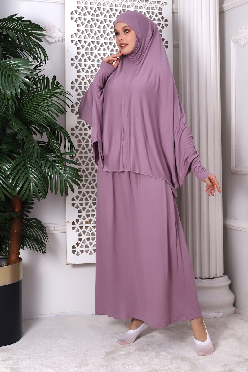 Two Piece Practical Prayer Dress 8016 Dried Rose - 4