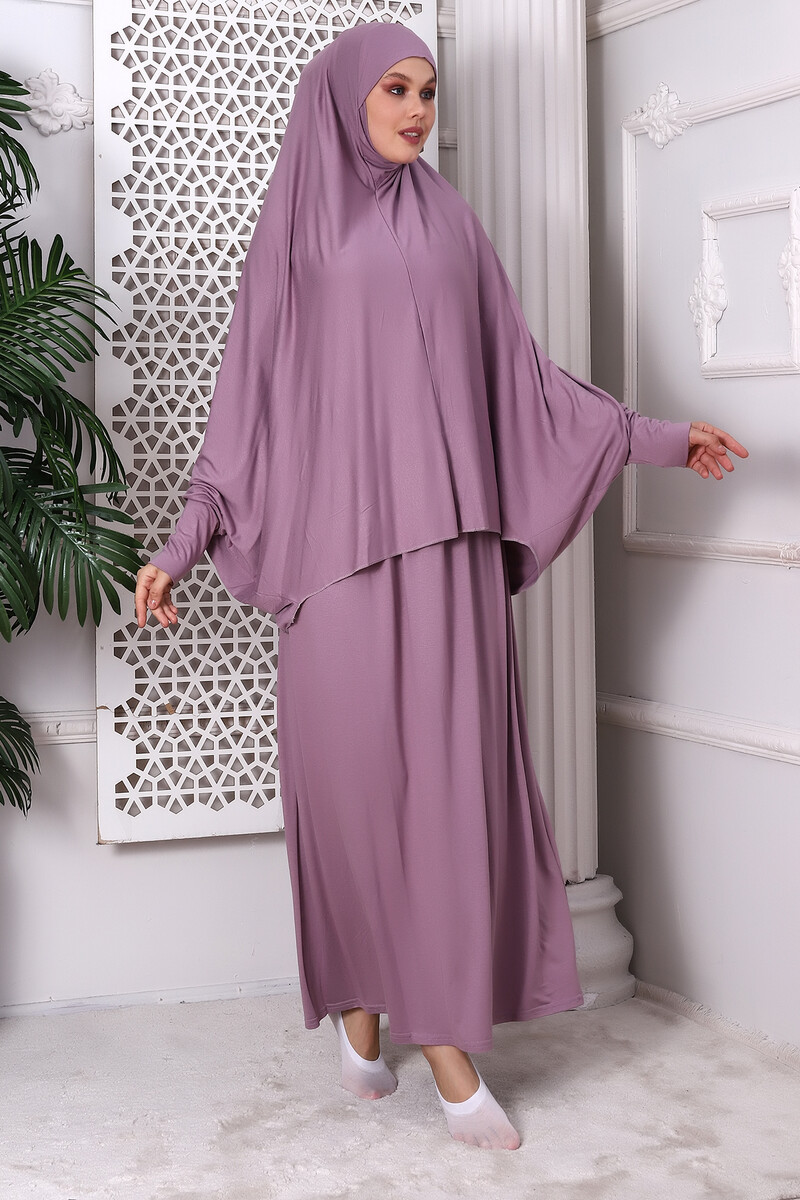 Two Piece Practical Prayer Dress 8016 Dried Rose - 5