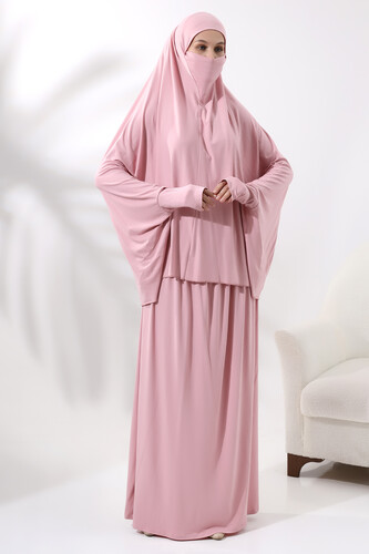 Two Piece Practical Prayer Dress 8016 Pink - 1