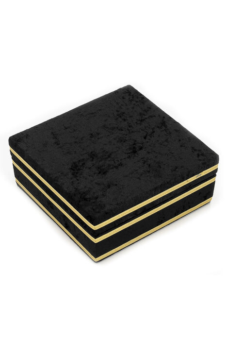 Velvet Lined Chest Gift, Decor Black - 1