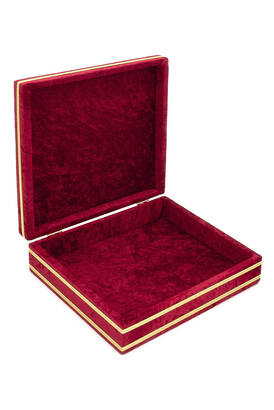 Velvet Lined Chest Gift, Decor Red - 2