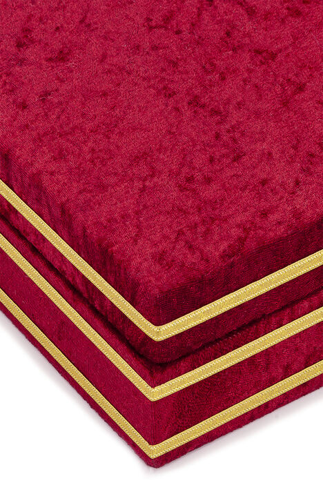 Velvet Lined Chest Gift, Decor Red - 3