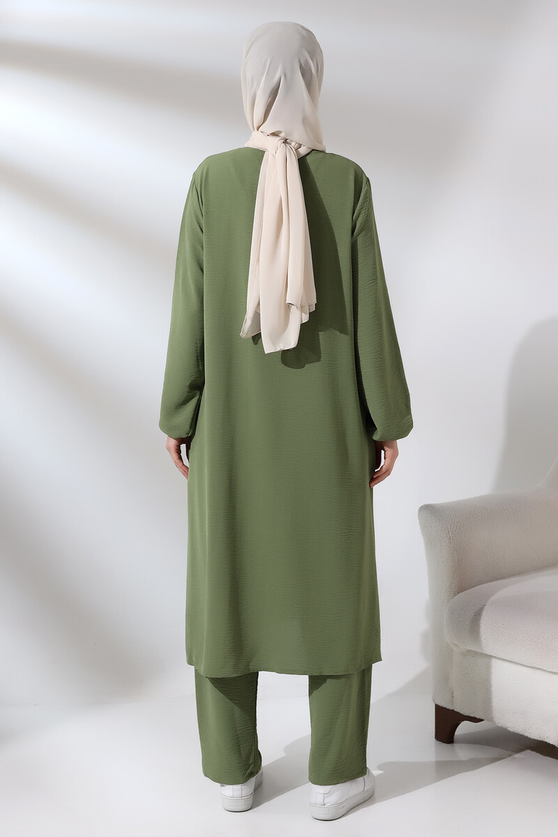 Women's Hajj and Umrah Clothing Afghan Double Set Mint - 6