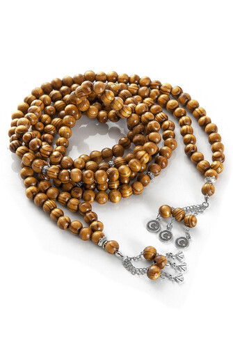 Wooden Hajj Umrah Gift Rosary 99 Pieces - 8 mm (10 Pieces) - 3