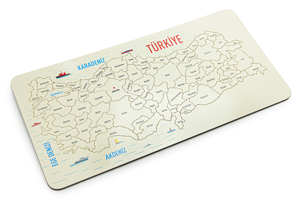 Wooden Türkiye Provinces Map Puzzle - Educational Children's Puzzle - 2