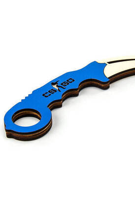 Wooden Karambit - Cs Go Karambit Toy - Educational Toy - Blue - 2