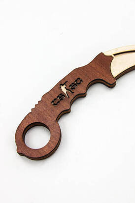 Wooden Karambit - Cs Go Karambit Toy - Educational Toy - Brown - 2