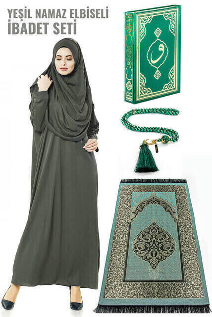 Worship Set with Khaki Green Prayer Dress - 1