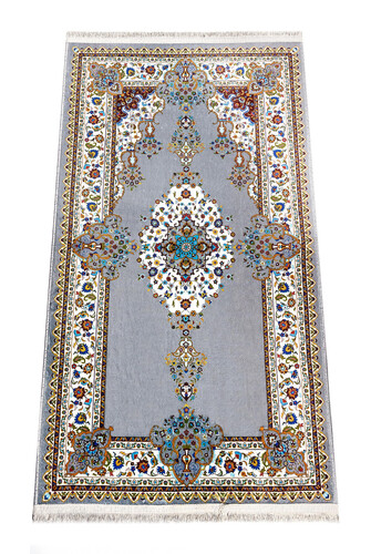 Woven Based Bamboo Carpet Prayer Rug - Gray - 1